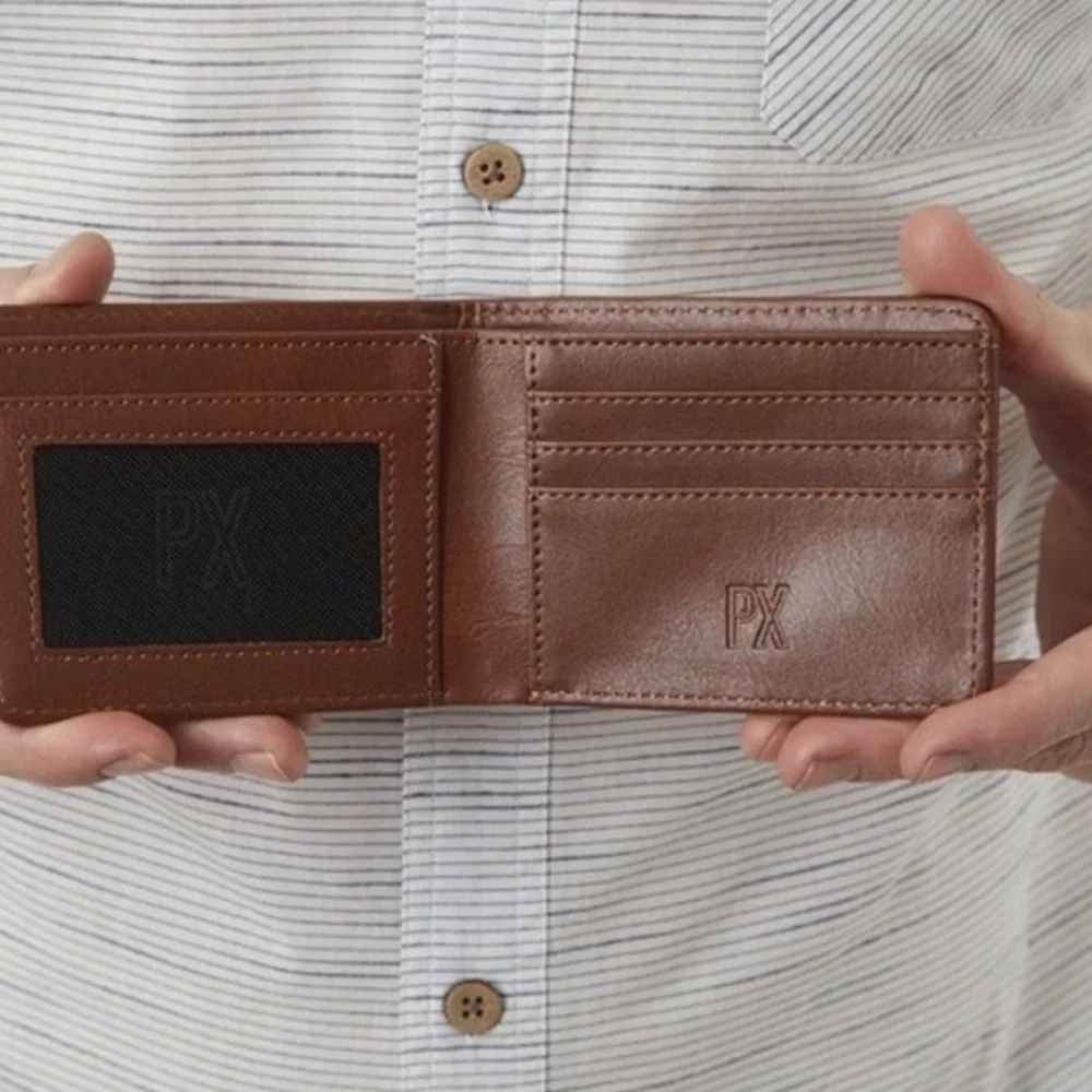 PX Los Angeles Men’s Evan Bi-Fold Wallet in Brown